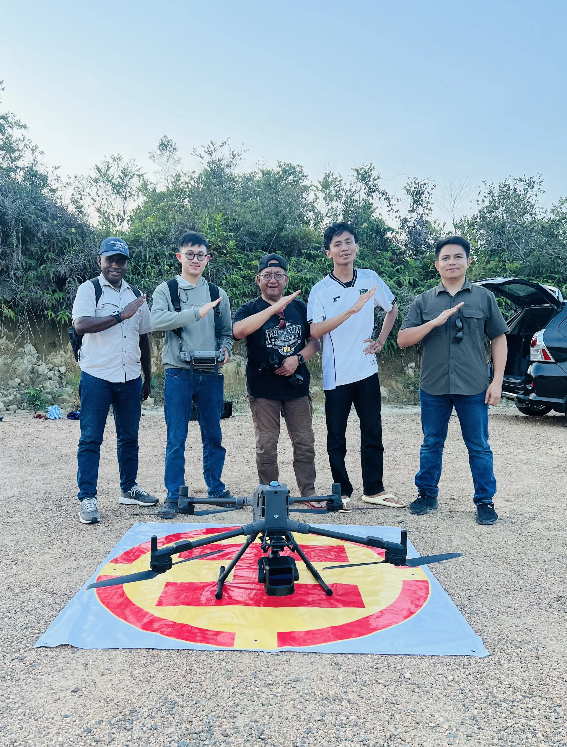 Tim peserta pelatihan drone Matrice 400 dari PT Singkep Timas Utama dan PT Cipta Persada Mulia